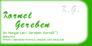 kornel gereben business card